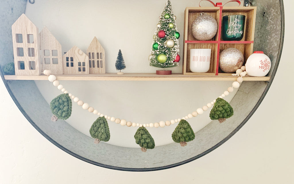 Tree and Wood Bead Garland