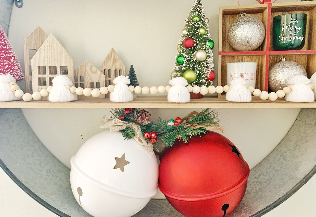 Winter Hat and Wood Bead Garland