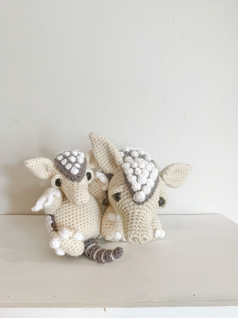 Armadillo Mom and Baby